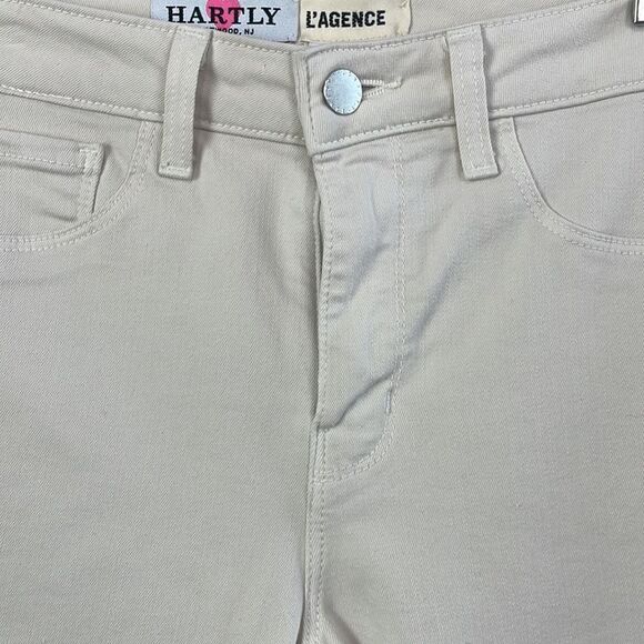 L'Agence Cream Skinny Denim Jeans - Picture 3 of 4